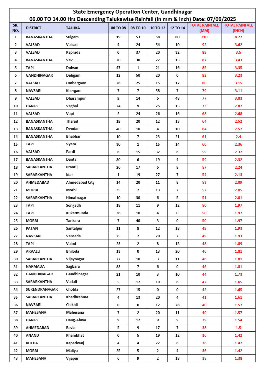 બનાસકાંઠાના સુઈગામમાં 8 કલાકમાં 8 ઈંચ વરસાદ, નદીઓ બની ગાંડીતૂર, જાણો ક્યાં કેટલી મેઘમહેર 2 - image
