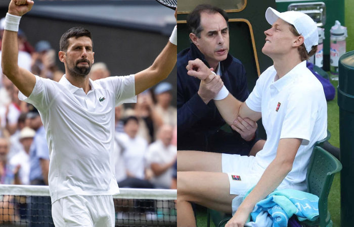 Wimbledon 2025: Djokovic storms into QFs with 101th win, Sinner to undergo MRI after elbow injury