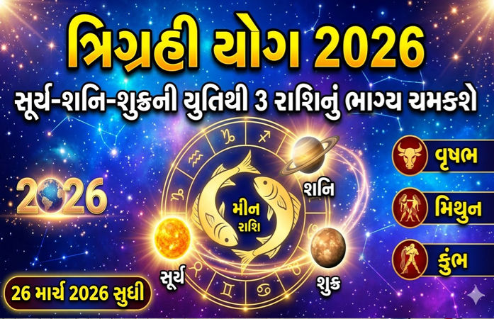 મીન રાશિમાં ત્રણ ગ્રહોનું મિલન 3 રાશિના જાતકોનું ભાગ્ય ચમકાવશે! 1 - image