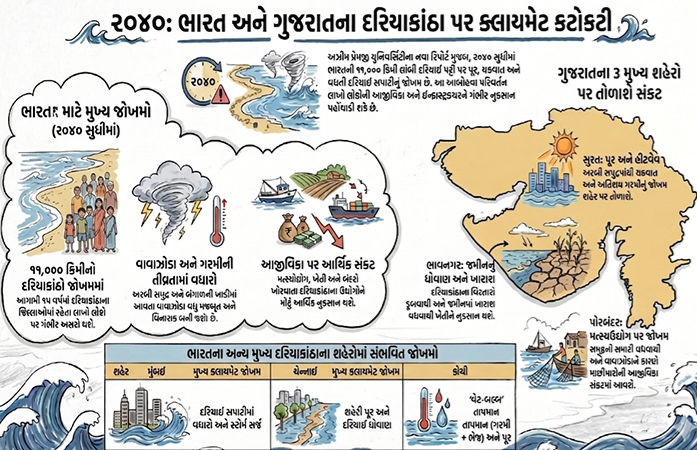 ક્લાઈમેટ ચેન્જ: ગુજરાતના 3 શહેરો પર પૂર, વાવાઝોડું, ગરમીનું સંકટ!
