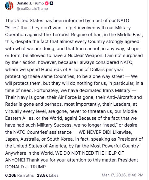 ઈરાન યુદ્ધમાં NATO દેશોએ સાથ ન આપતા ટ્રમ્પ ભડક્યા, રશિયા-ચીન પર પણ સાધ્યું નિશાન 2 - image