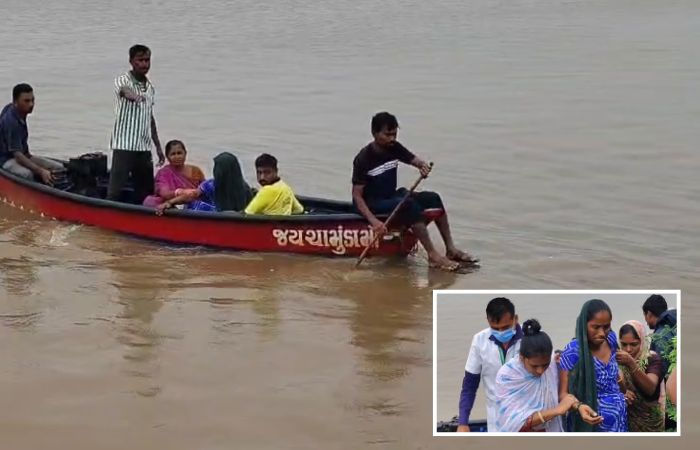 Video: અમરેલી પર વરસાદી આફત! બે સગર્ભાને JCB-બોટમાં લઈ જવાઈ, રાજુલામાં 50 લોકોનો બચાવ, સર્વત્ર પાણી જ પાણી 2 - image