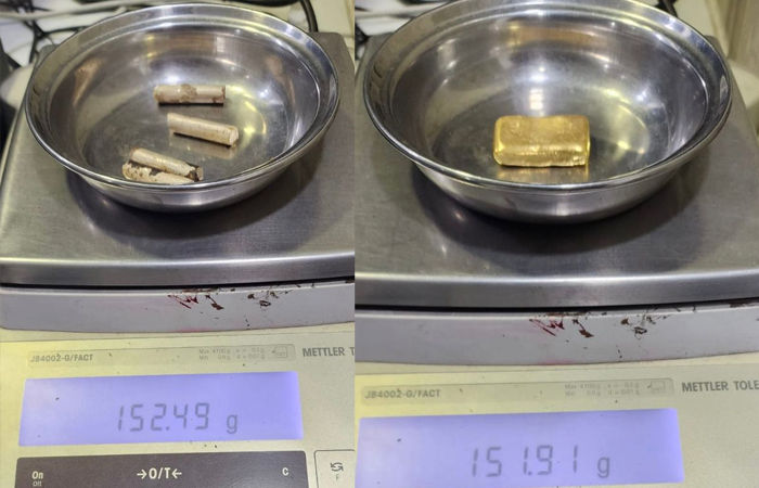 અમદાવાદ એરપોર્ટ પર સોનાની દાણચોરીનો પર્દાફાશ, ટ્રોલી બેગના પૈડામાં છુપાવ્યું હતું સોનું 1 - image