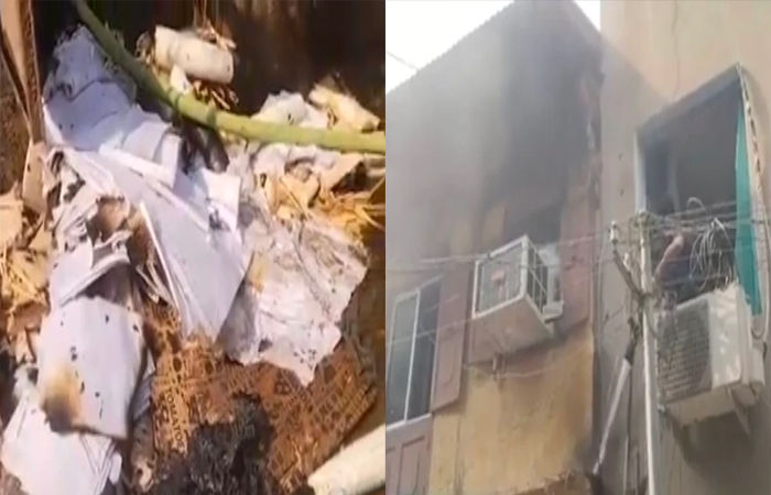 વડોદરામાં સદર બજારના મકાનમાં સ્ટોર કરેલા પ્લાસ્ટિકના સામાનમાં આગ લાગતા ઉત્તેજના વ્યાપી 1 - image