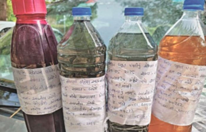 Sabarmati River shows multi colEoured pollution despite court orders