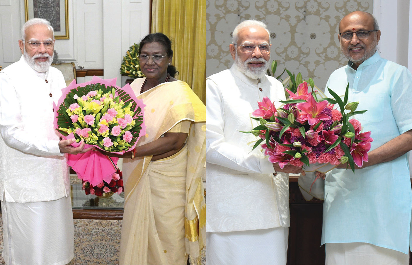 દિવાળીની શુભકામના : PM મોદીએ રાષ્ટ્રપતિ દ્રૌપદી મુર્મૂ અને ઉપરાષ્ટ્રપતિ સાથે કરી મુલાકાત 1 - image