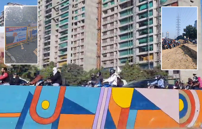 અમદાવાદના SG હાઈવે પર વાહનોની લાંબી કતારો, ઇસ્કોનથી ઉજાલા સુધી 2 કિમી લાંબો ટ્રાફિક જામ 1 - image