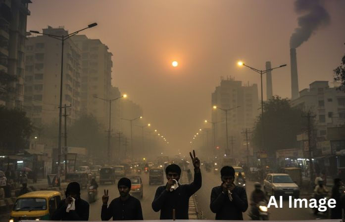 અમદાવાદમાં હાલ દિવસની 3 સિગારેટ પીવા જેટલું પ્રદૂષણ, 17 વિસ્તારમાં AQI 200થી વધુ 1 - image