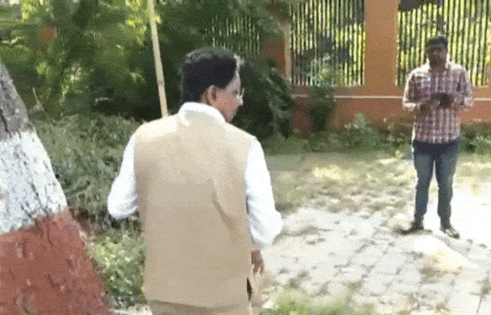 Liquor bottle found during Gujarat health minister’s cleaning drive at Gujarat University