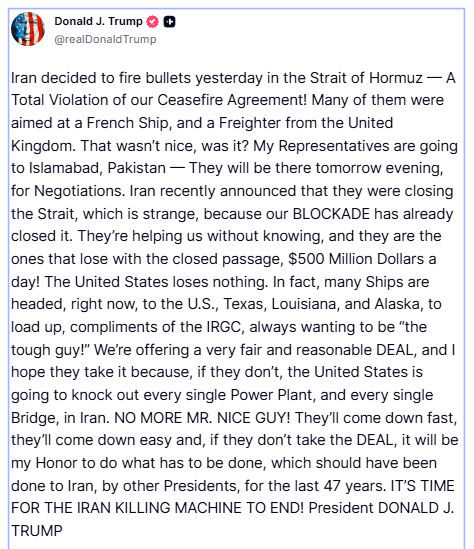 ટ્રમ્પની મોટી જાહેરાત: પાકિસ્તાનમાં ઈરાન સાથે અમેરિકન ડેલિગેશનની બીજા રાઉન્ડની બેઠક થશે 2 - image