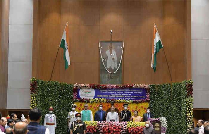ઈતિહાસમાં પ્રથમ વખત ગુજરાત વિધાનસભામાં રાષ્ટ્રપતિનું સંબોધન 4 - image