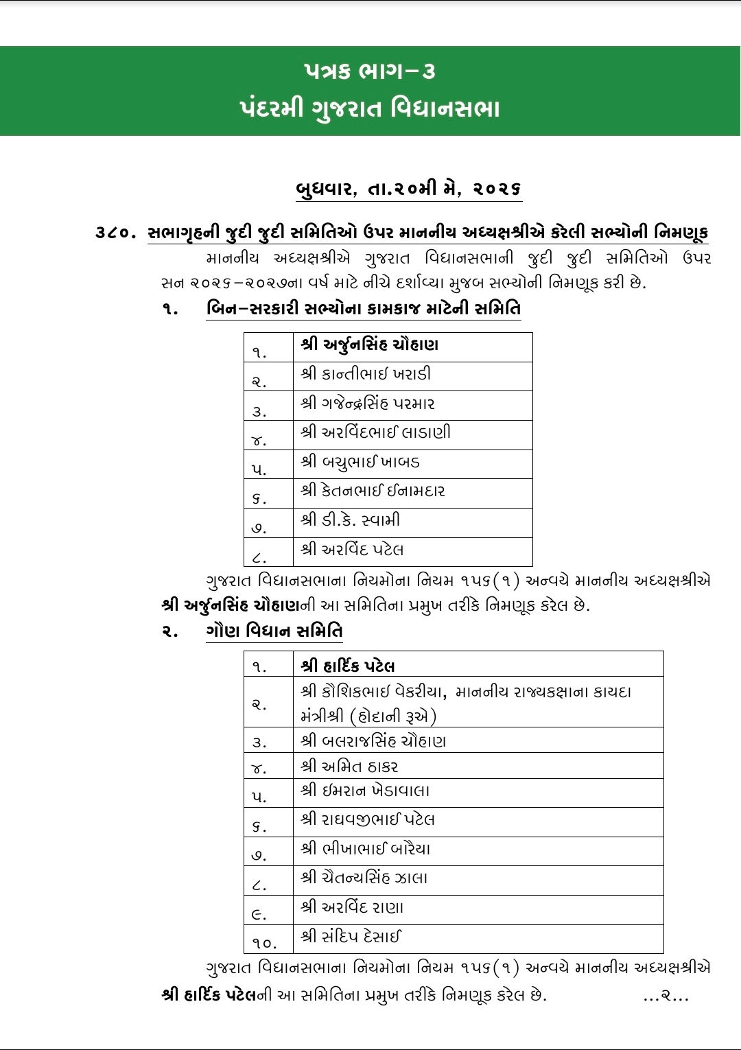 સી.જે. ચાવડા, હાર્દિક પટેલ અને અલ્પેશ ઠાકોરને મળી મહત્ત્વની જવાબદારી, વિધાનસભા સમિતિઓની જાહેરાત 4 - image