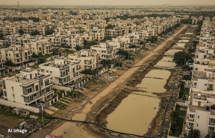 વટવામાં AMCનું અણઘડ આયોજન, અઢી-ત્રણ કરોડના બંગલા અને 30-40 લાખના ફ્લેટના ડ્રેનેજ કનેક્શન ગેરકાયદે! 1 - image