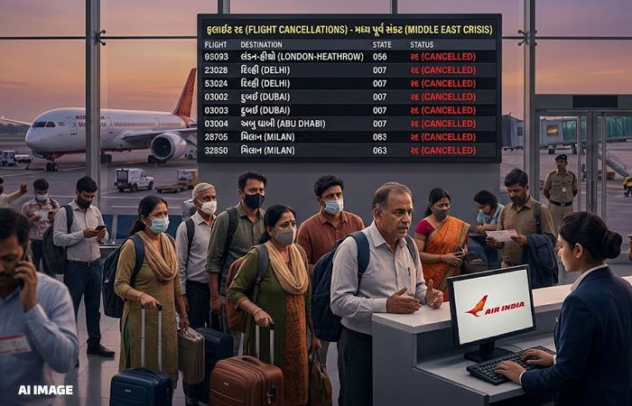 યુદ્ધ વચ્ચે મિડલ ઈસ્ટમાં અનેક ભારતીયો ફસાયા! ઈન્ડિગો-એર ઈન્ડિયાની 400થી વધુ ફ્લાઈટ્સ રદ 1 - image