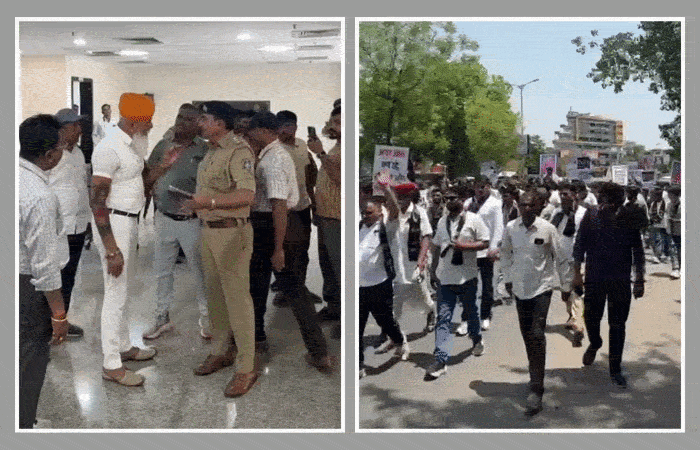 પોલીસ જ પોલીસને બચાવે છે? ગીતા રાજપુરોહિતના મોત મામલે અમદાવાદમાં કરણી સેનાના ઉગ્ર દેખાવો! 1 - image