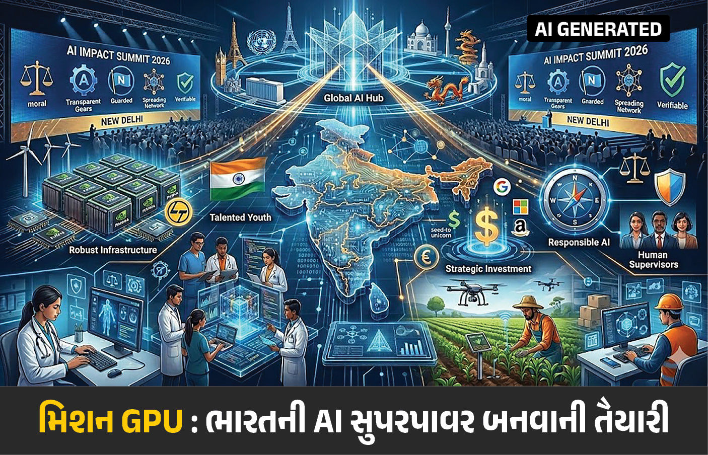 Explainer: AIની દોડમાં મજબૂત સ્થાન હાંસલ કરવા ભારતનું 1 લાખ GPUનું સપનું, જાણો કેવી છે તૈયારી 1 - image