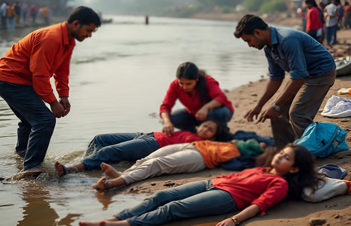 સરસ્વતી નદીના પૂરમાં સિદ્ધપુરના મુડાણા ગામની ત્રણ યુવતીઓ ડૂબી, બેના મોત 1 - image