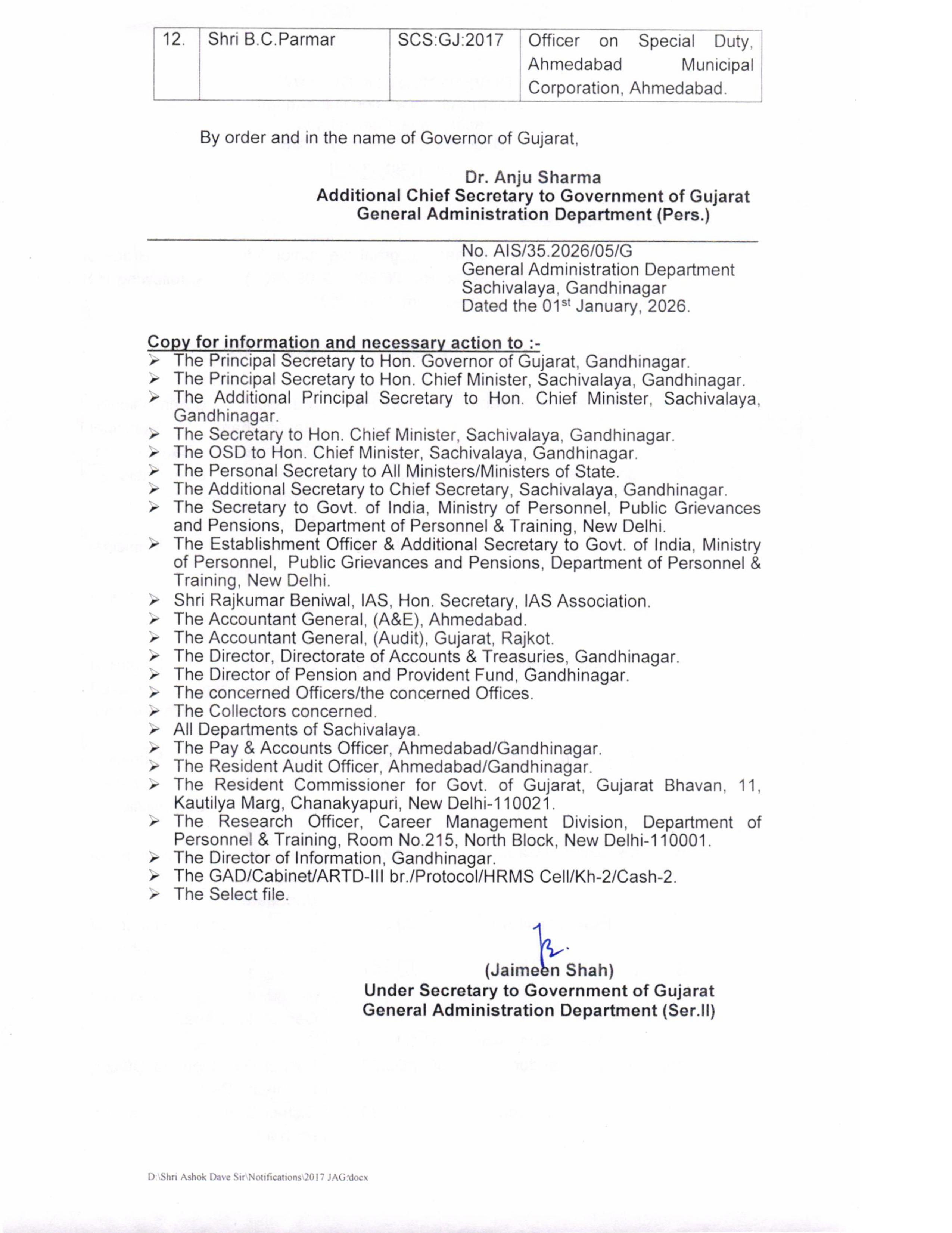ગુજરાતમાં 2010, 2017, 2022 બેચના વધુ 29 IASને અપાઈ બઢતી, જુઓ યાદી 6 - image