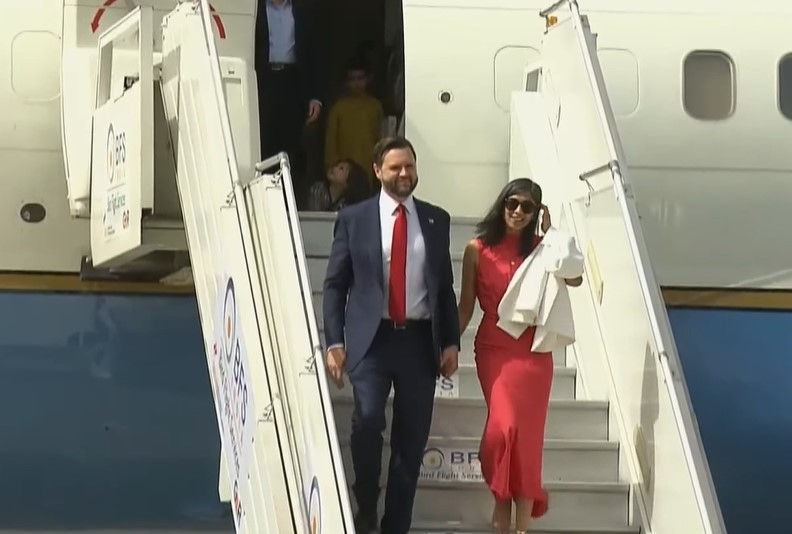 US Vice Prez JD Vance, family arrives in India for landmark visit