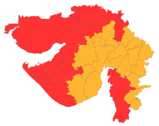 Nowcast: સૌરાષ્ટ્ર અને દક્ષિણ ગુજરાતના 15 જિલ્લામાં સાંજે 7 વાગ્યા સુધી રેડ ઍલર્ટ, હવામાન વિભાગની આગાહી 2 - image