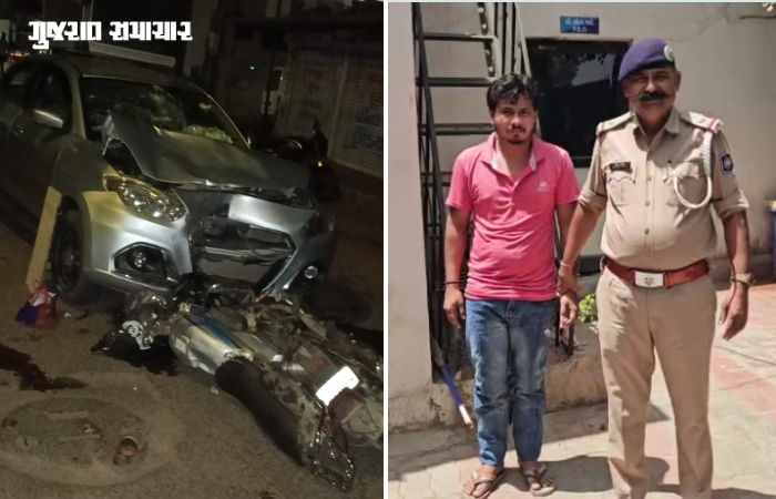 અમદાવાદમાં નબીરાનો આતંક: નશામાં ધૂત કારચાલકે બાઈકને અડફેટે લેતા વૃદ્ધનું મોત, યુવતિ પણ પીધેલી 2 - image