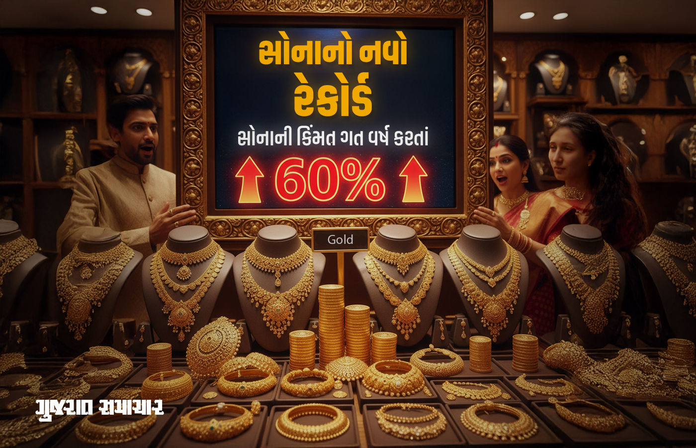 નવી ઊંચાઈ: ધનતેરસે સોનાની કિંમત ગત વર્ષ કરતાં 60 ટકા વધુ, 1.34 લાખ રૂપિયા પહોંચ્યો ભાવ 1 - image