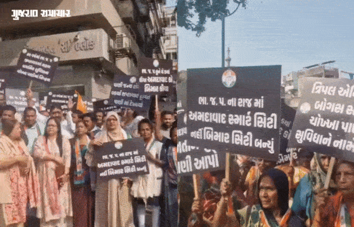 અમદાવાદીઓ માટે ગંદુ પાણી: કોંગ્રેસના નેતાઓએ પ્રદૂષિત પાણી મુદ્દે મેયર બંગલૉ પહોંચીને કર્યો હલ્લાબોલ 1 - image