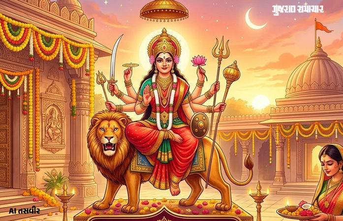 ગુરુવારથી ચૈત્ર નવરાત્રિનો પ્રારંભ, જાણો ઘટસ્થાપનના શુભ મુહૂર્ત, પ્રથમ દિવસે મા શૈલપુત્રીની પૂજા 1 - image