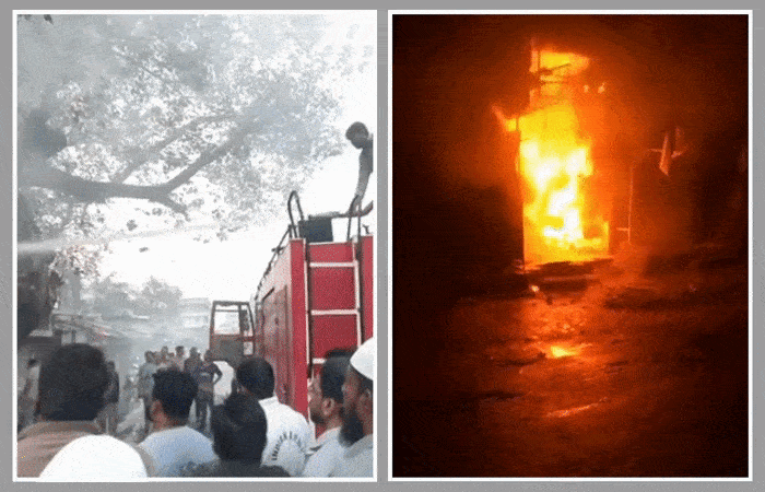 છોટાઉદેપુરના બોડેલીમાં મેઈન બજારમાં ભીષણ આગ, વહેલી સવારે અફરાતફરી, અનેક દુકાનો બળીને રાખ 1 - image