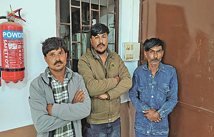 ધ્રાંગધ્રા હાઈવે પરથી બે ગાડીમાંથી 4 બંદૂક અને 41 કારતૂસ સાથે 3 શખ્સ ઝડપાયા 1 - image