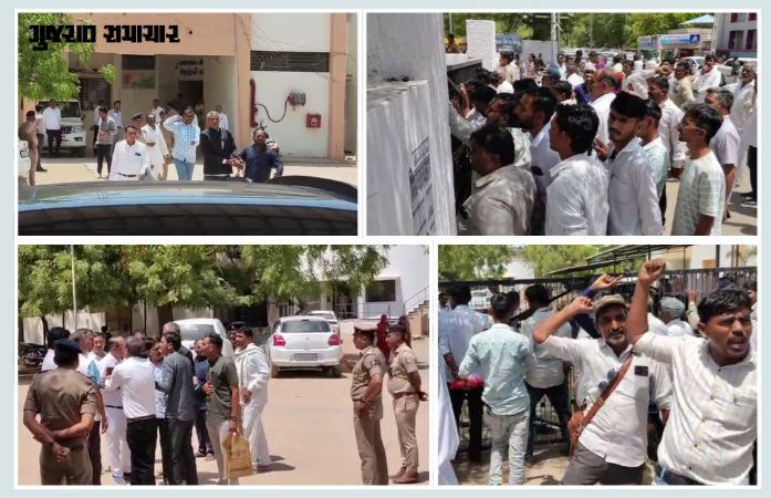 'અહીં કોઈ લોકશાહી જેવું રહ્યું નથી..' થરાદમાં ચૂંટણી ફોર્મની ચકાસણી પ્રક્રિયામાં ભારે હોબાળો 1 - image
