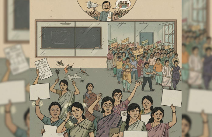 Teachers in Unity March