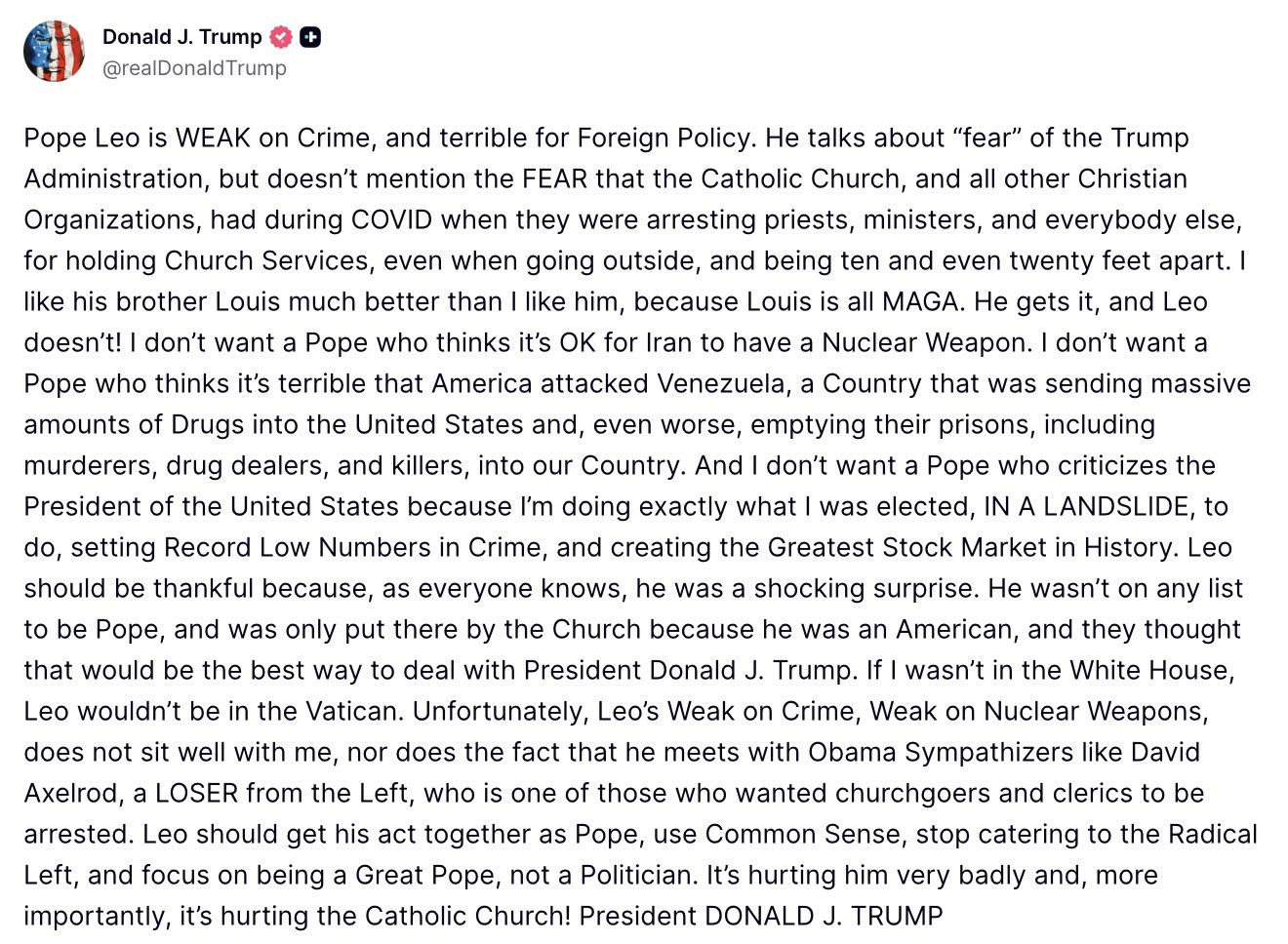 ઈરાન મુદ્દે પોપ પર કેમ ભડક્યા ડોનાલ્ડ ટ્રમ્પ? કહ્યું- તમે ધર્મગુરુ બનો, રાજકારણી નહીં 2 - image