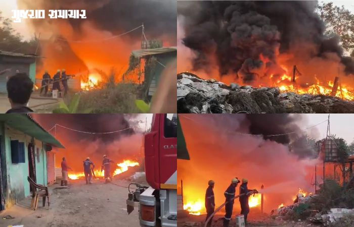 VIDEO: દમણના કચીગામમાં ભંગારના ગોડાઉનમાં વિસ્ફોટ સાથે આગ લાગી, મહિલા સહિત છ દાઝયા 2 - image