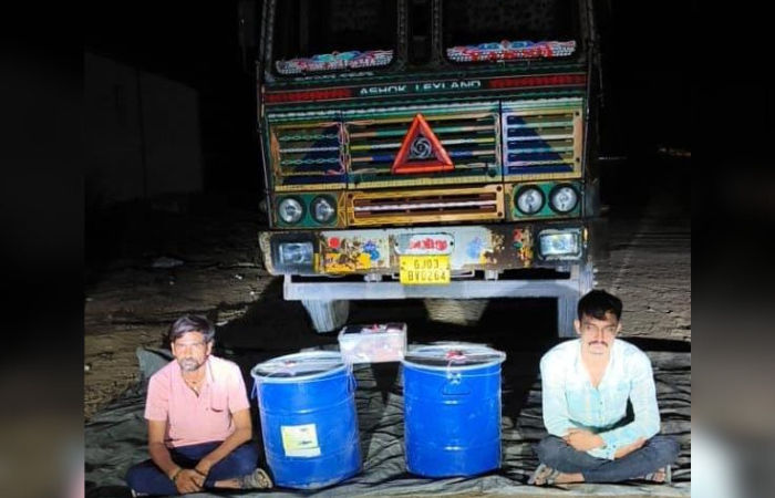 Gujarat Police seize 33 kg of ganja worth ₹3 lakh in truck with iron pipes in Rajkot