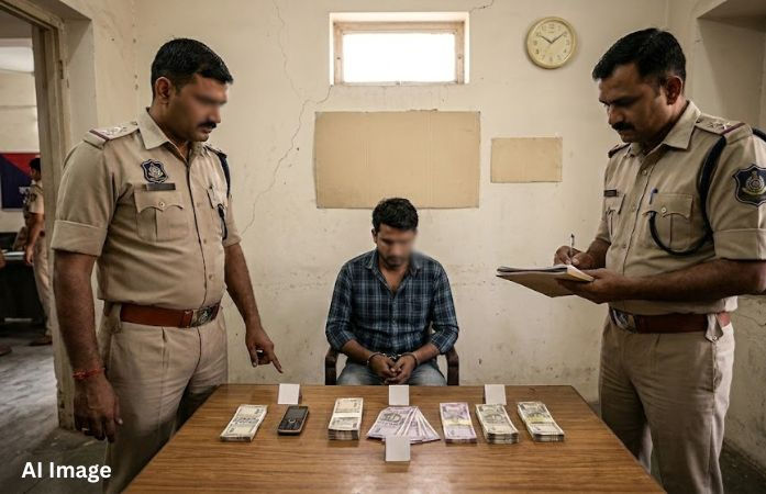 રાજકોટ: 'અમે પોલીસ છીએ, ચાલ સ્ટેશને...' કહી આધેડ પાસેથી 30 હજાર પડાવનાર નકલી પોલીસ ઝડપાયો 1 - image