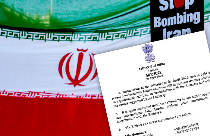 ભારતીય નાગરિકો માટે એમ્બેસીનો તાત્કાલિક ઈરાન છોડવાનો આદેશ.