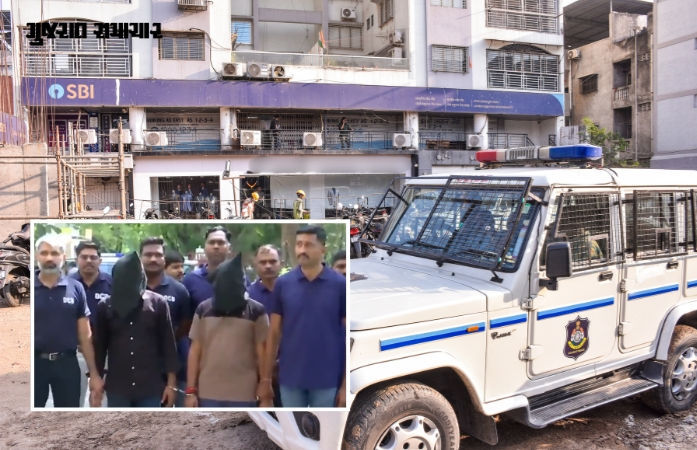 સુરત SBI બેંક લૂંટ કેસ: જાપ્તામાંથી ભાગવાનો પ્રયાસ કરનાર આરોપીને પોલીસે ગોળી મારી 3 - image