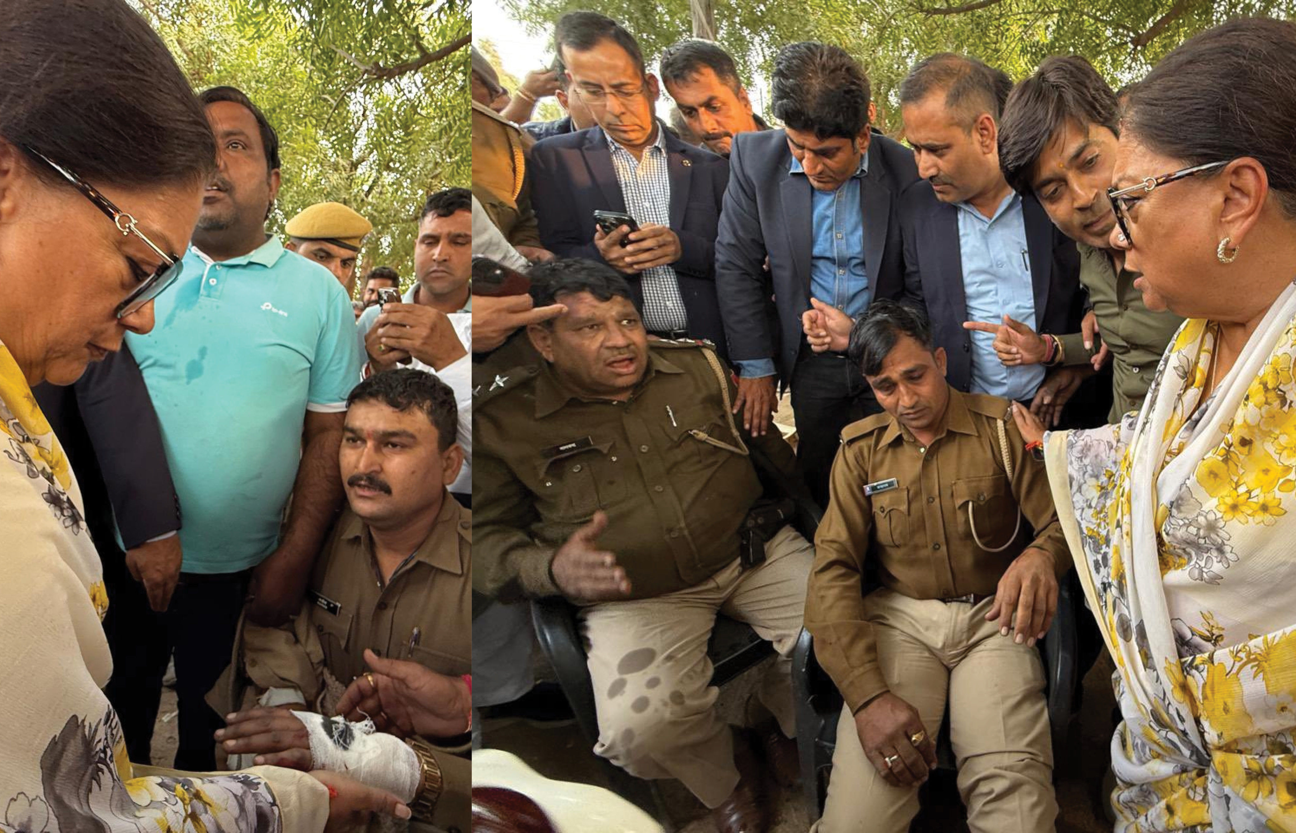 પૂર્વ CM વસુંધરા રાજેના કાફલામાં જીપ પલટી, ચાર પોલીસકર્મીઓ ઘાયલ 1 - image