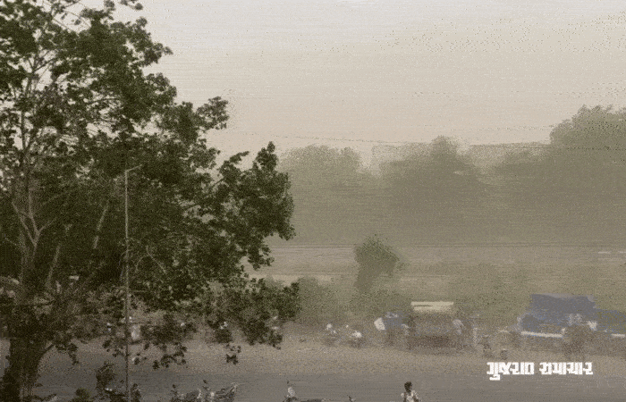 Ahmedabad sees sudden dust and hail storm on Monday