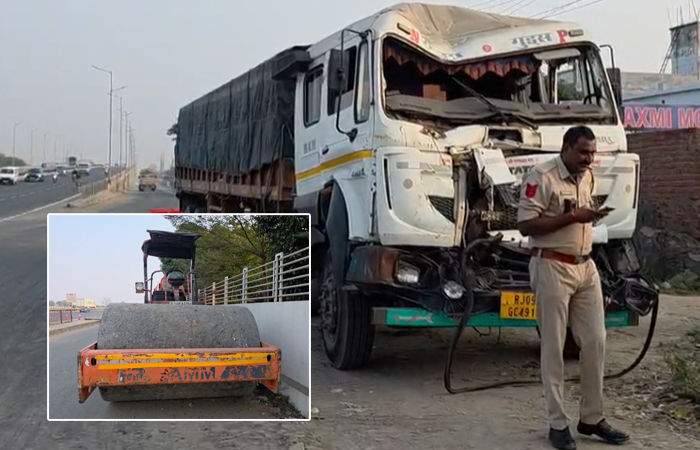 હિંમતનગર GIDC ઓવરબ્રિજ પર ટ્રક અને રોડ રોલર વચ્ચે ટક્કર, એન્જિનિયર સહિત 4ના મોત 1 - image